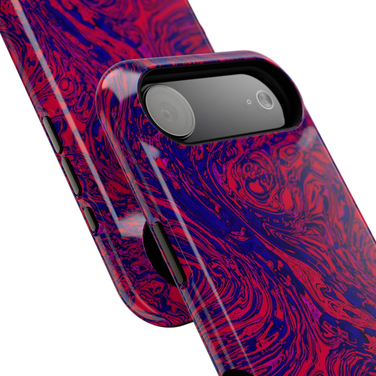 Marbled Red & Purple Impact Phone Case