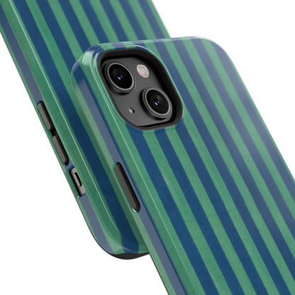 Green & Blue Stripes Phone Case