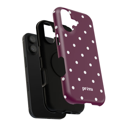 Maroon Polka Dot Phone Case