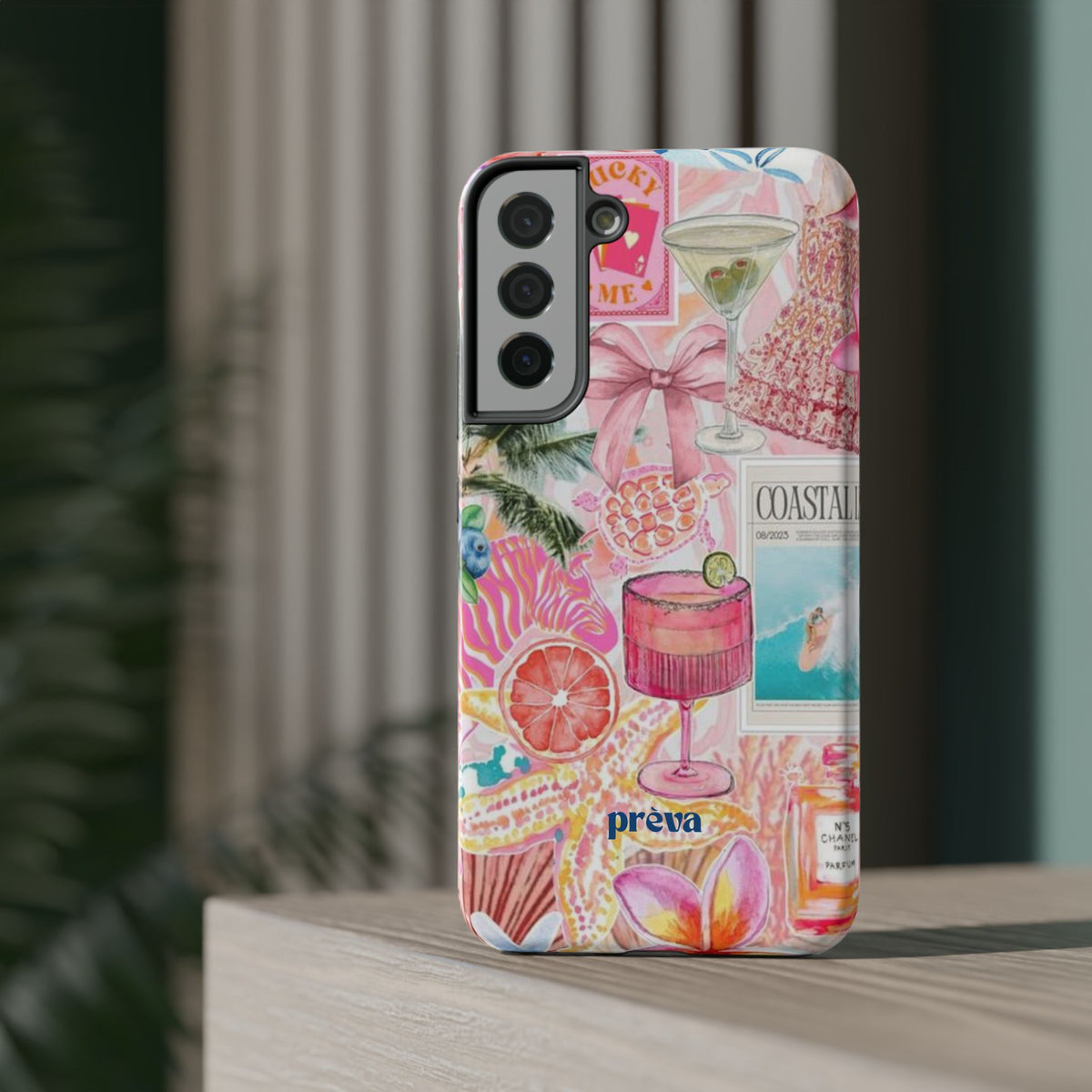 Pink Cocktail Collage Phone Case