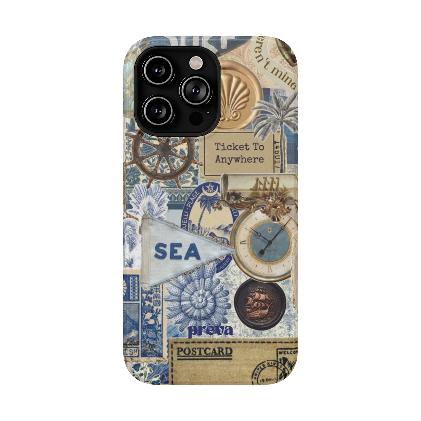 Neutral Travel Collage Phone Case