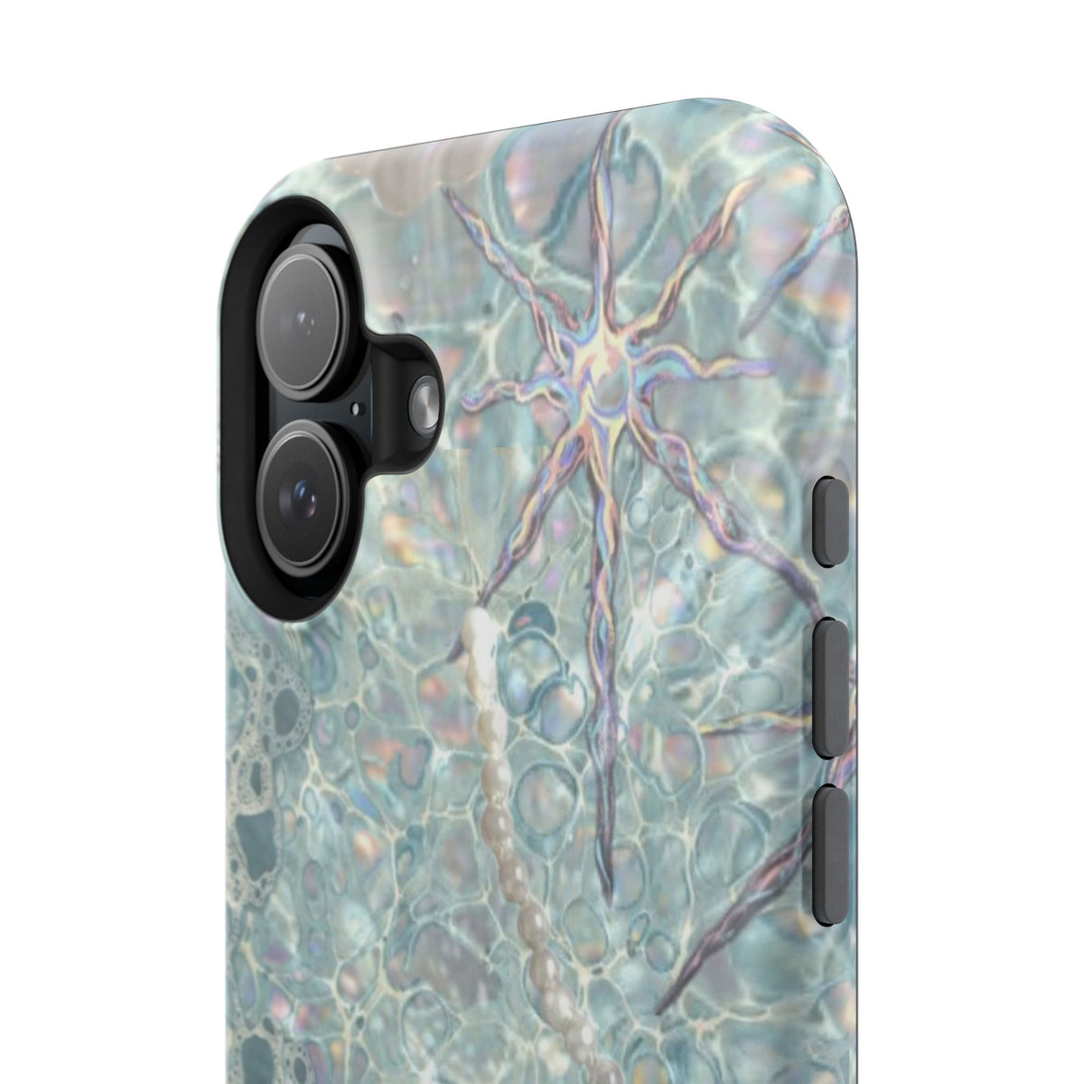 Marbled Seafoam Impact-Resistant Phone Case
