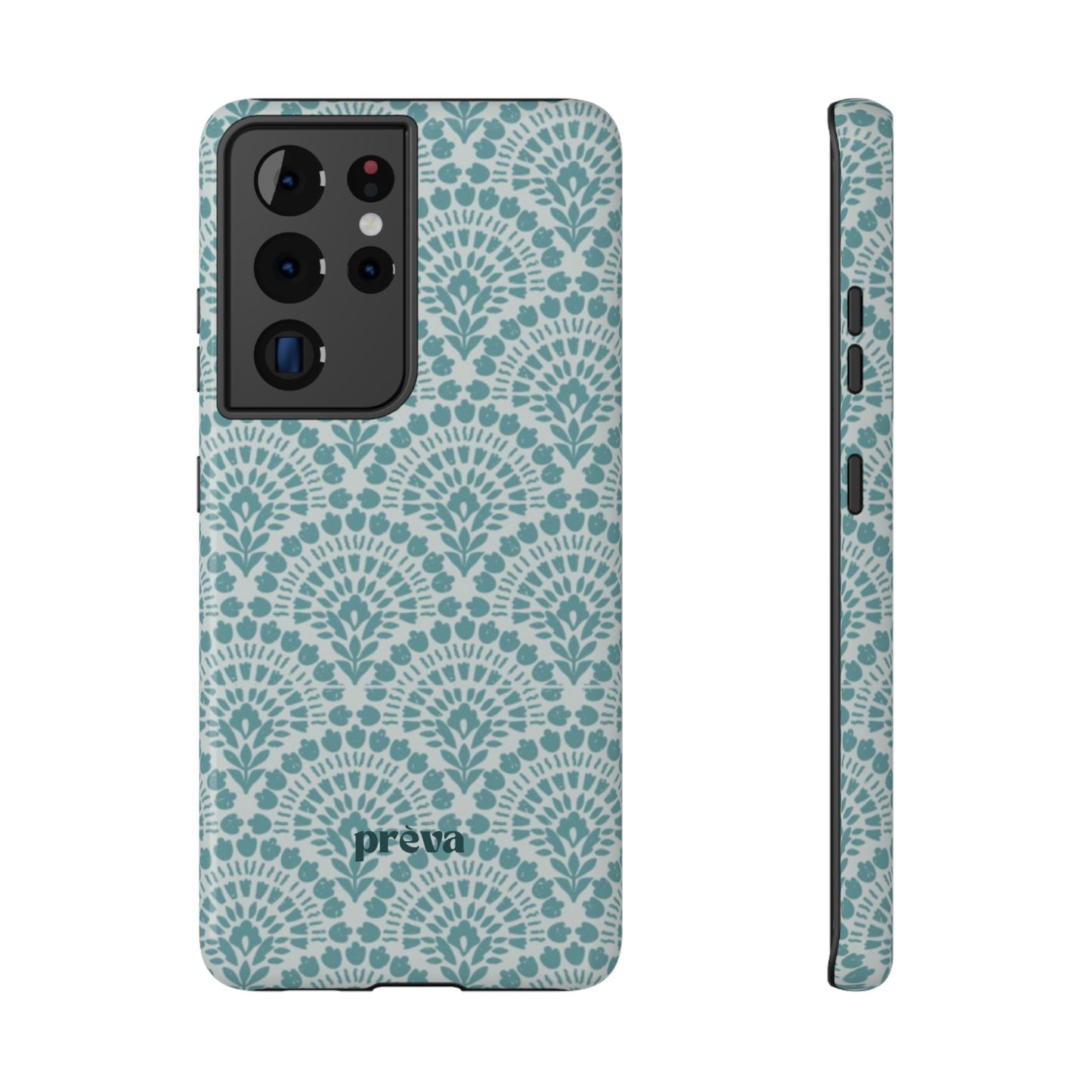 Aqua Lace Pattern Phone Case