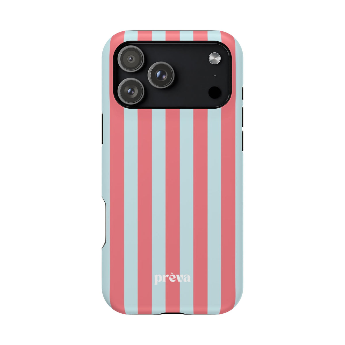 Coral & Teal Stripes Phone Case
