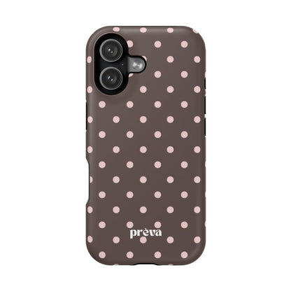 Brown and Pink Polka Dot Phone Case