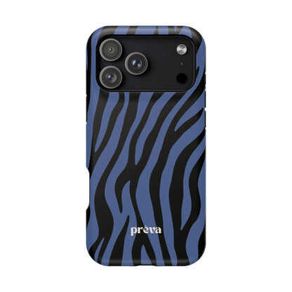 Blue & Black Zebra Stripe Phone Case