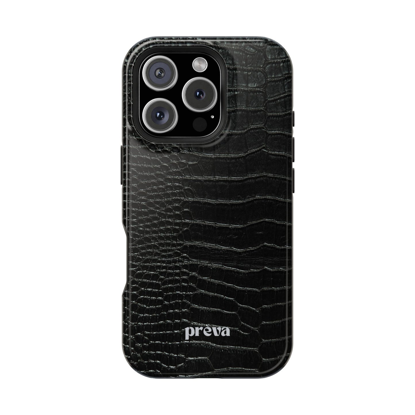 Black Croc Phone Case