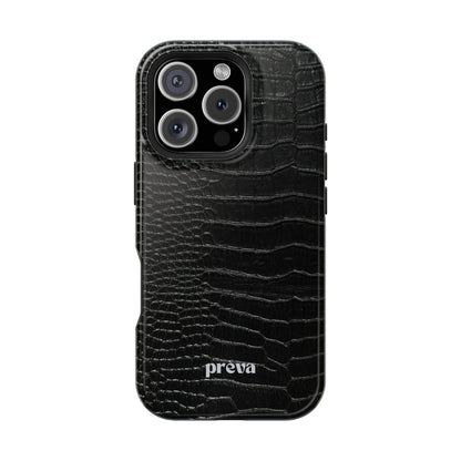Black Croc Phone Case