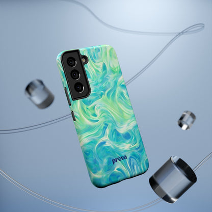 Impact-Resistant Phone Case — Teal Green Marble Swirl