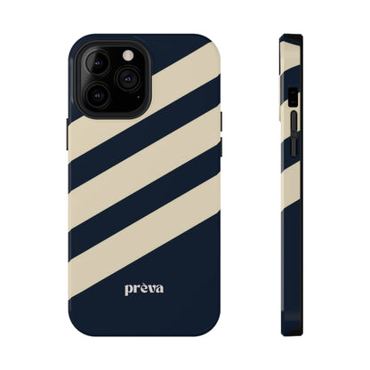 Striped Navy & Cream Phone Case