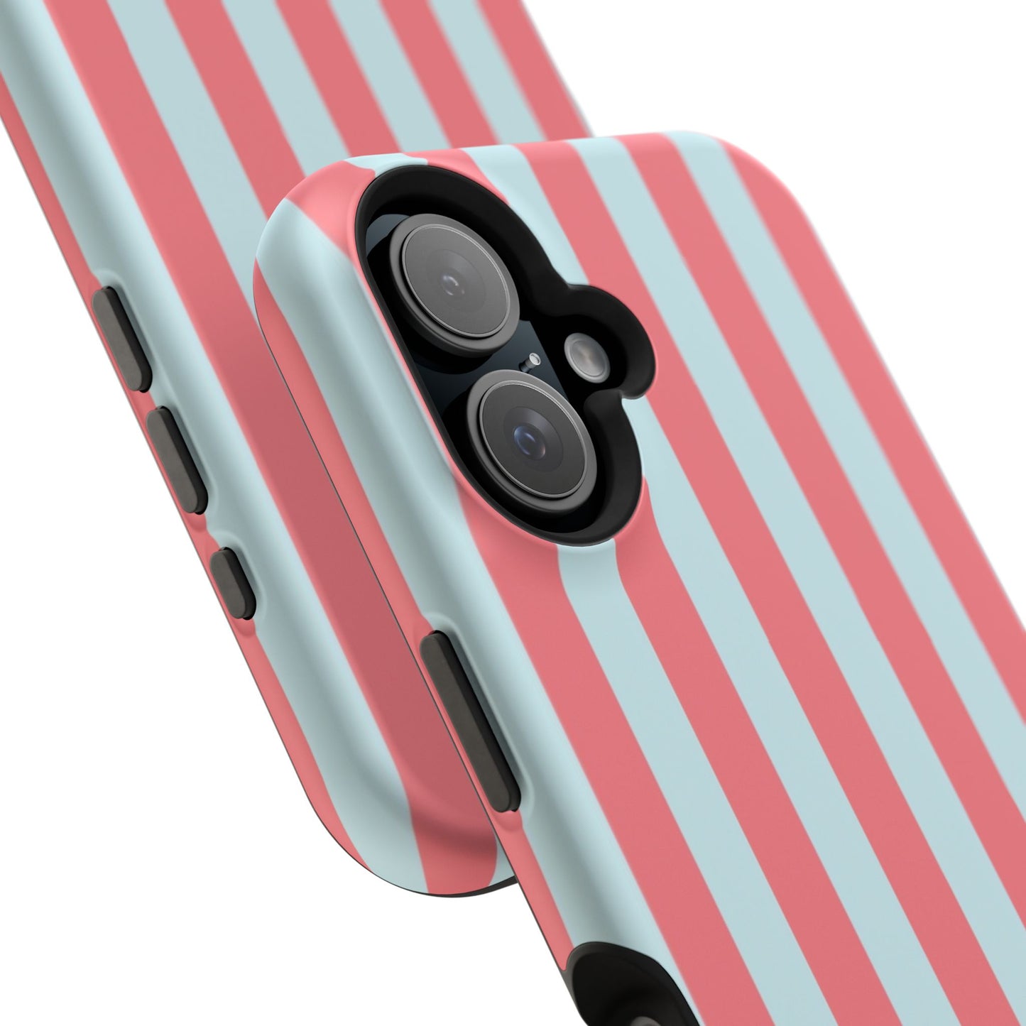 Coral & Teal Stripes Phone Case