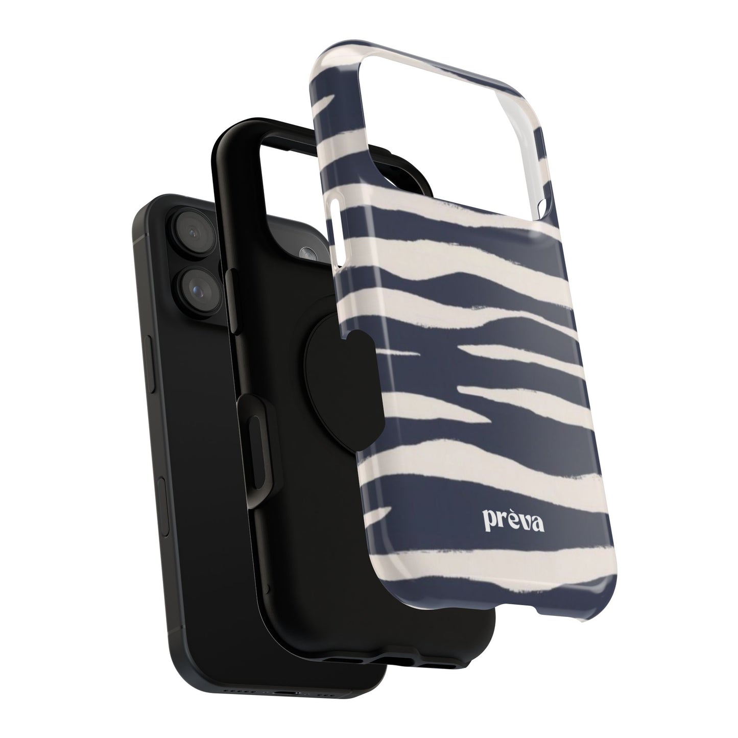 Navy & Cream Zebra Phone Case