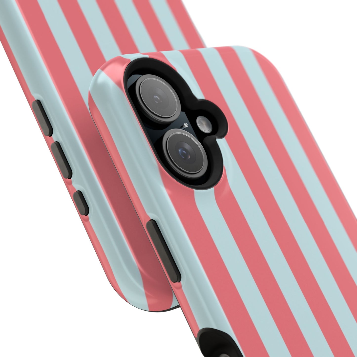 Coral & Teal Stripes Phone Case