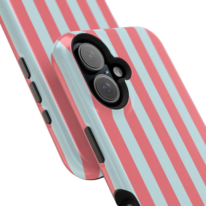 Coral & Teal Stripes Phone Case