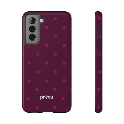 Maroon Polka Dots Phone Case
