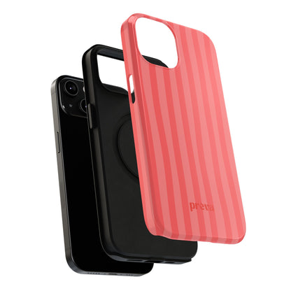 Coral Stipes Phone Case