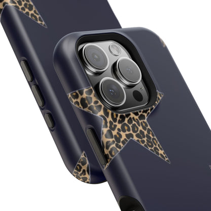 Navy Leopard Star Phone Case