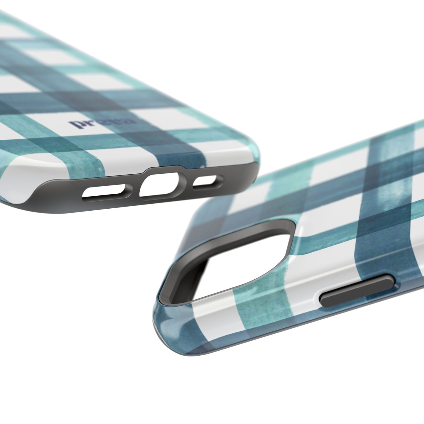 Teal Plaid Phone Case