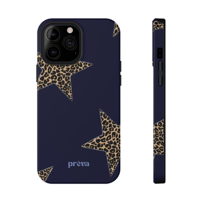 Navy Leopard Star Phone Case