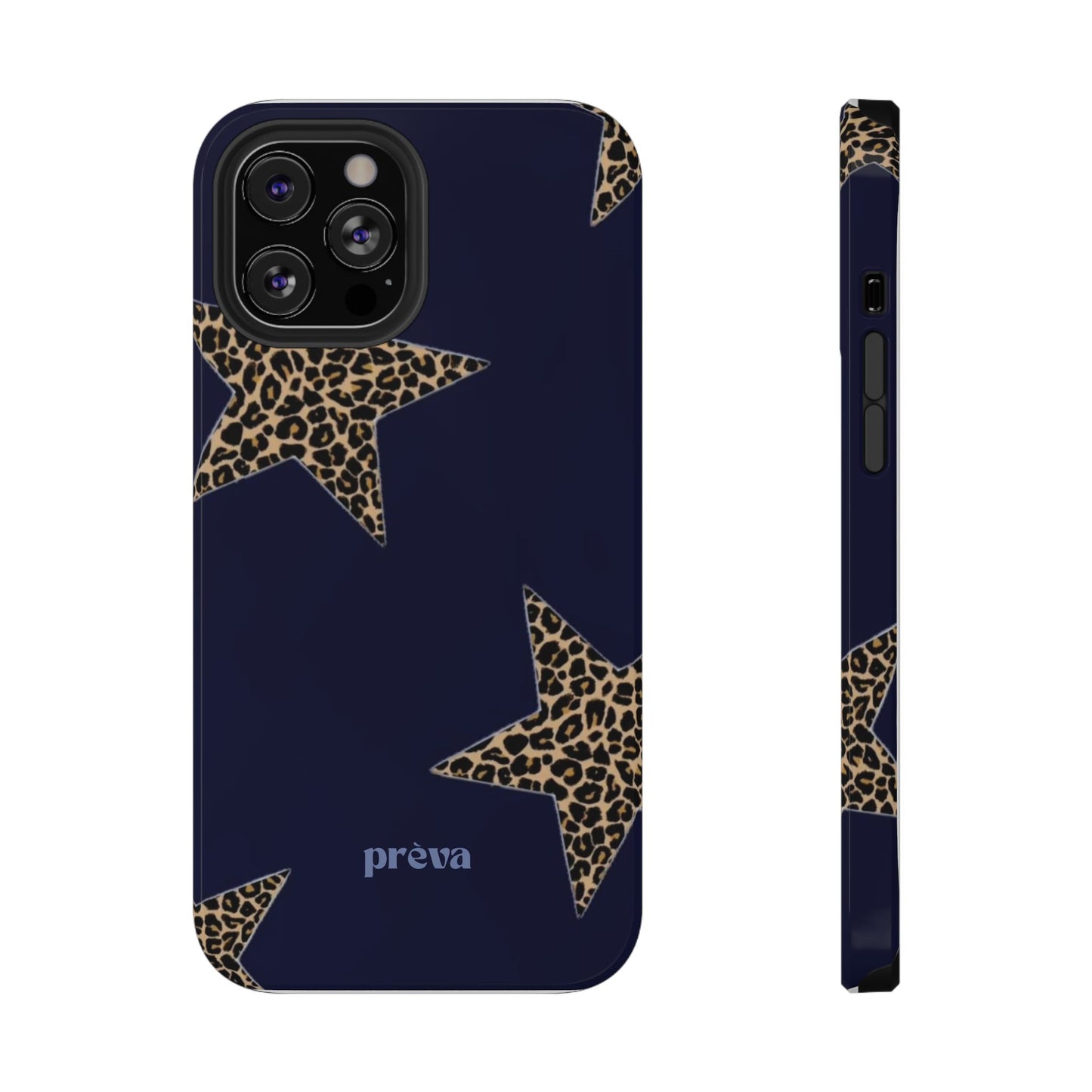 Navy Leopard Star Phone Case