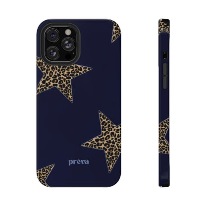Navy Leopard Star Phone Case