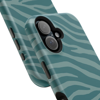 Teal Zebra Phone Case