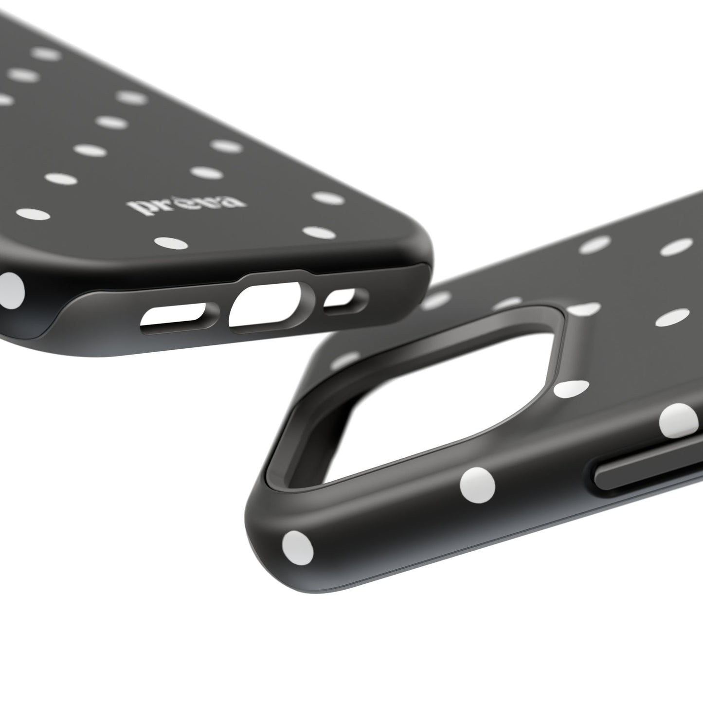 Black with White Polka Dots Phone Case