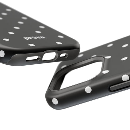 Black with White Polka Dots Phone Case