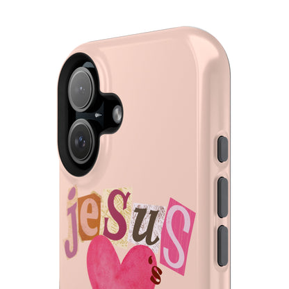 Pink Jesus Loves You Phone Case