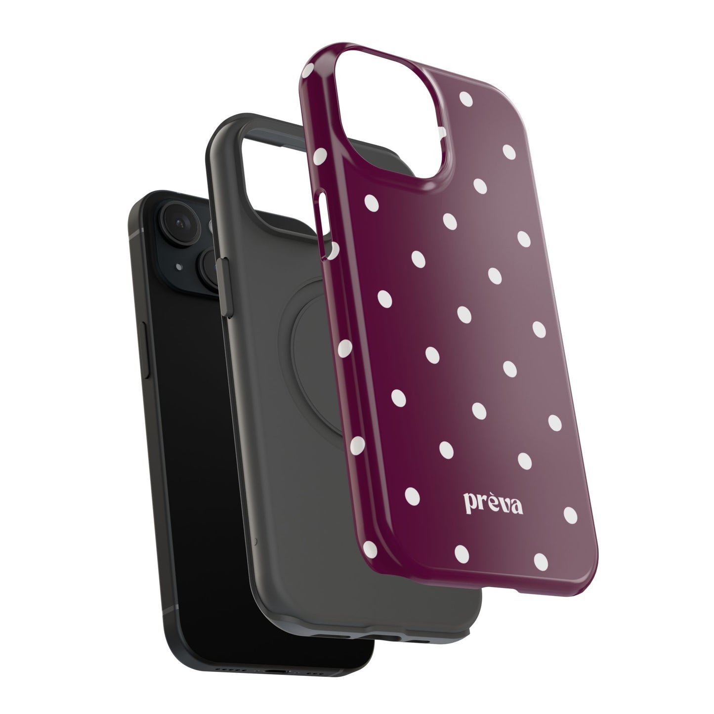 Maroon Polka Dot Phone Case