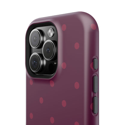 Maroon Polka Dots Phone Case