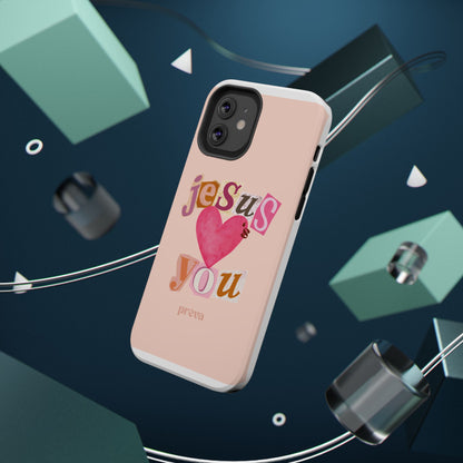 Pink Jesus Loves You Phone Case