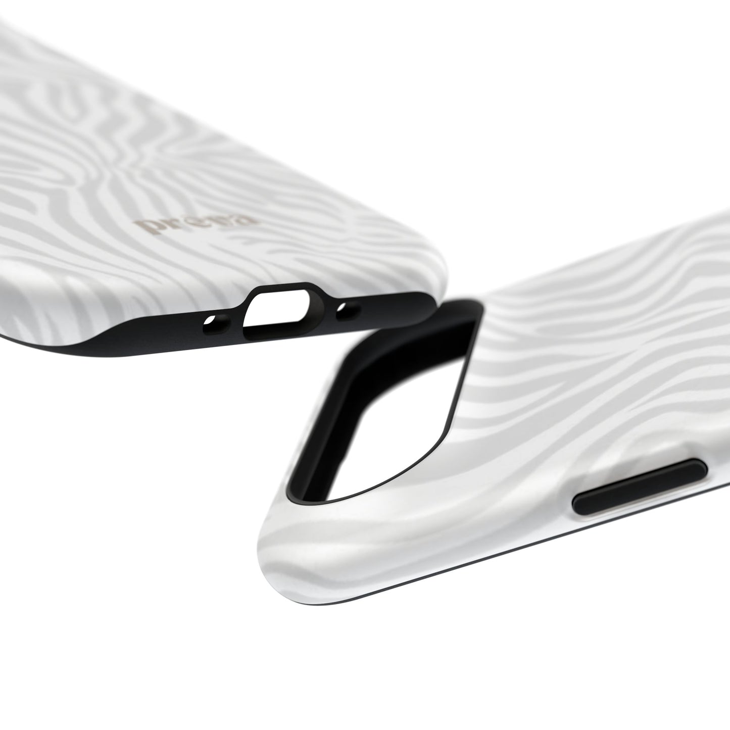 Zebra White Wave Phone Case