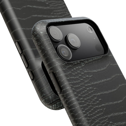 Black Croc Phone Case
