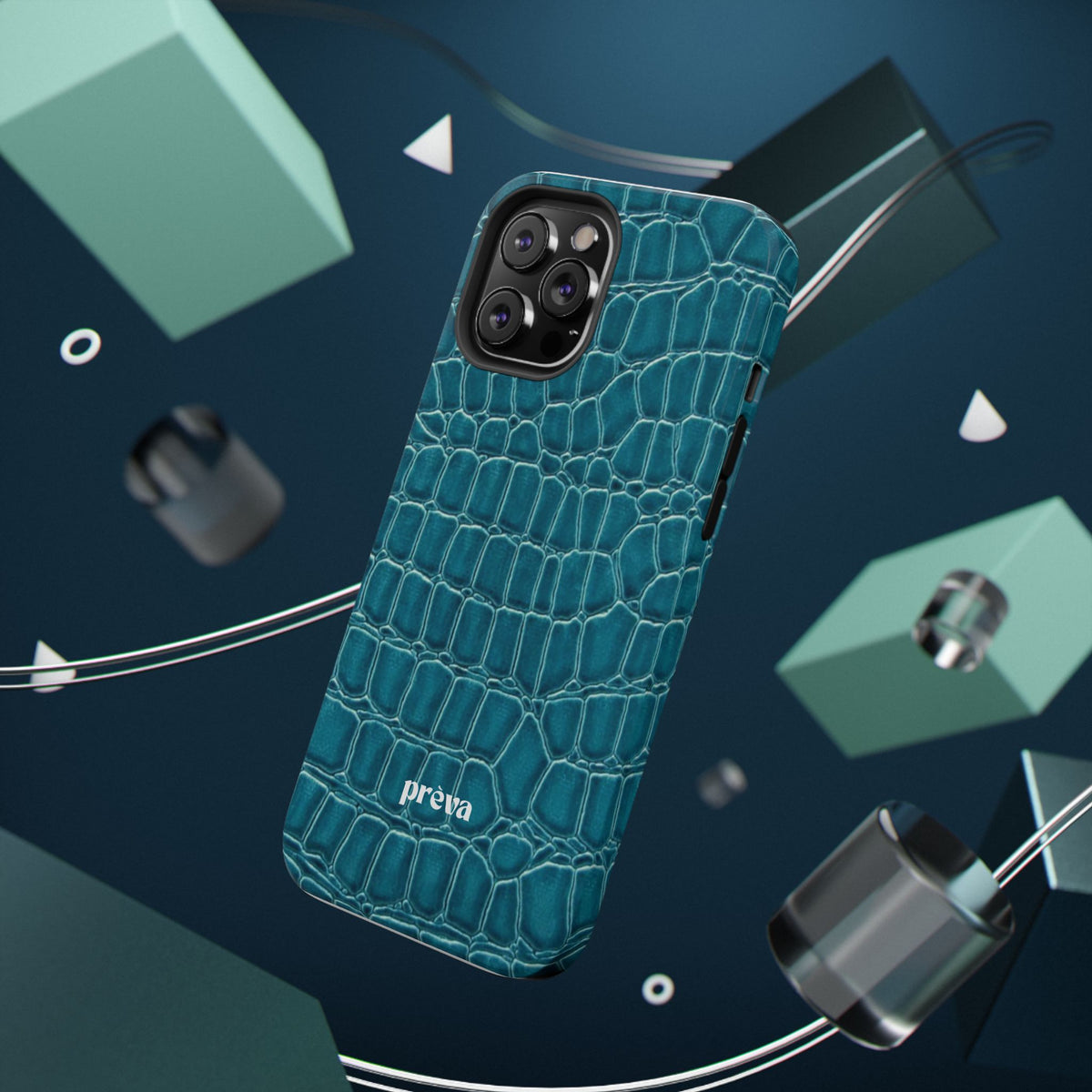 Teal Croc Phone Case