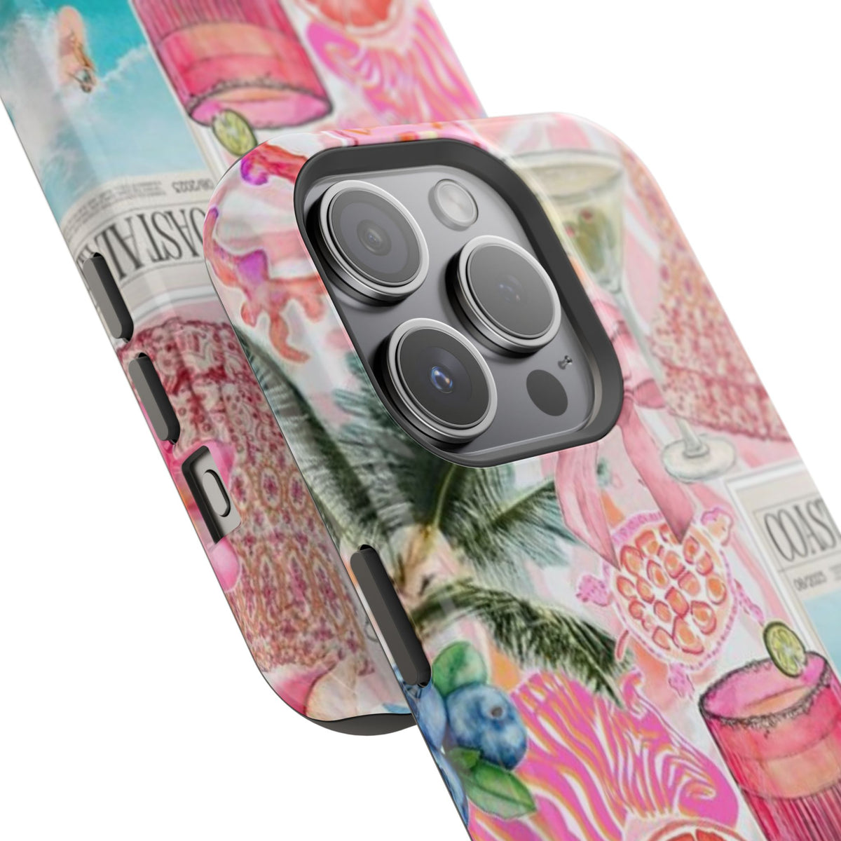 Pink Cocktail Collage Phone Case