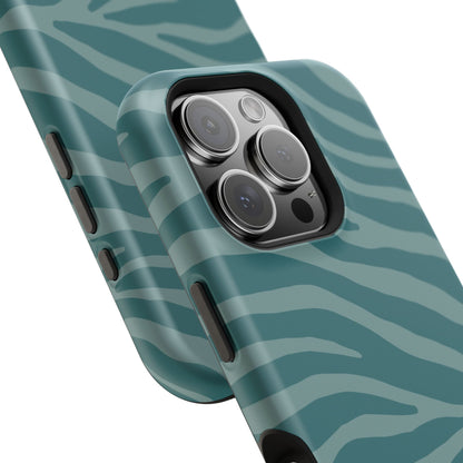 Teal Zebra Phone Case