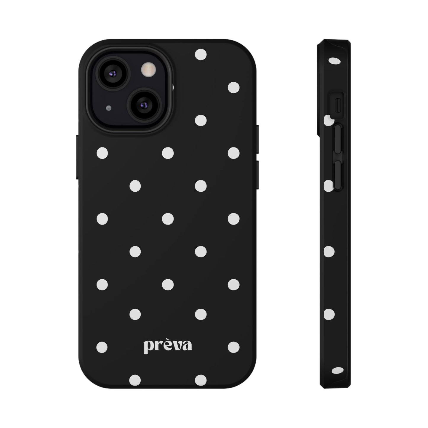Black with White Polka Dots Phone Case