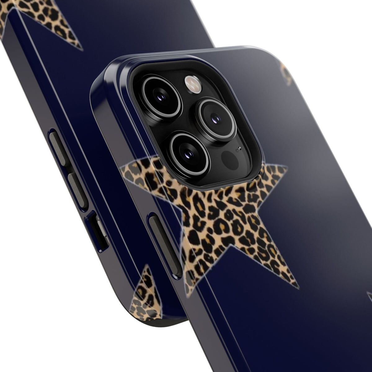 Navy Leopard Star Phone Case