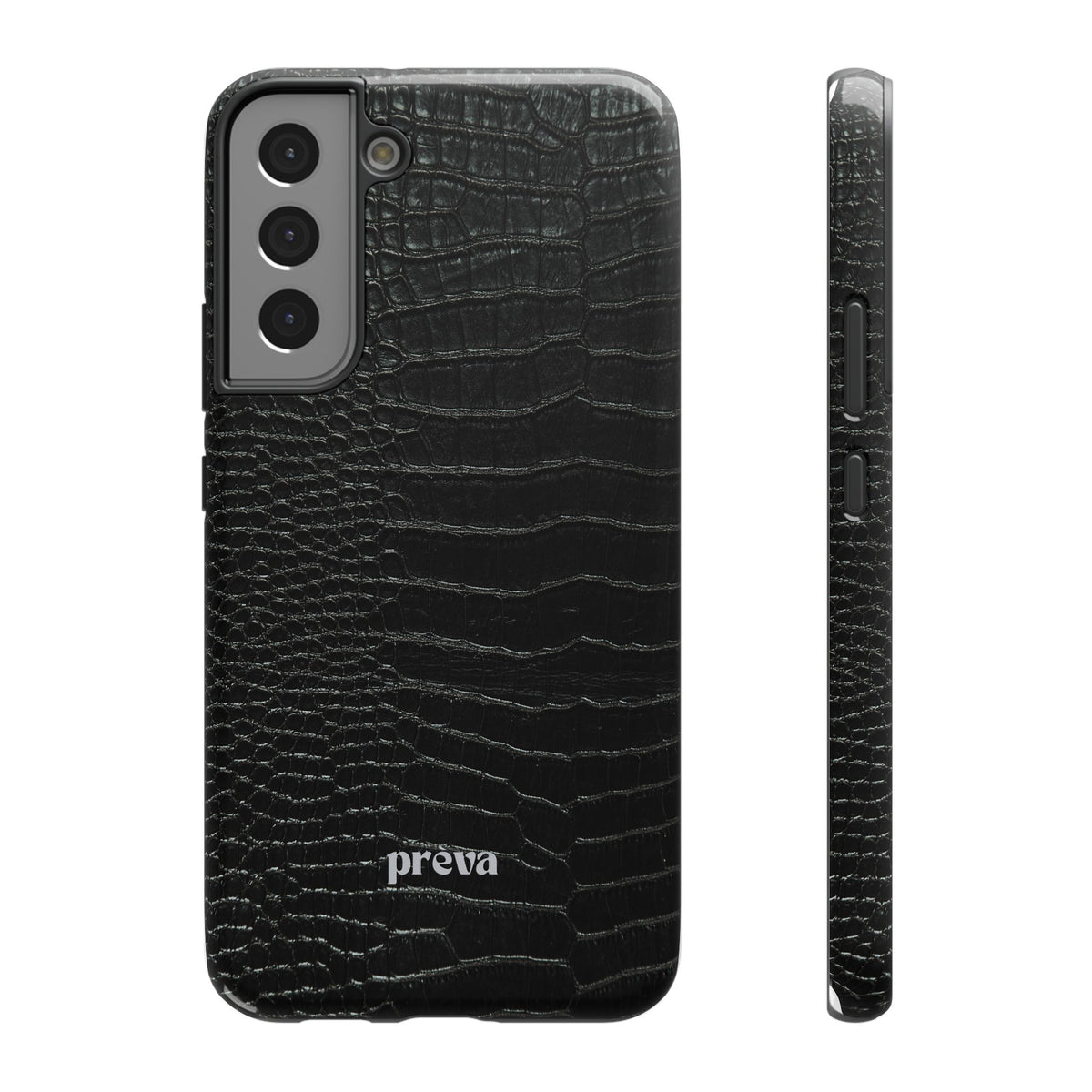 Black Croc Phone Case