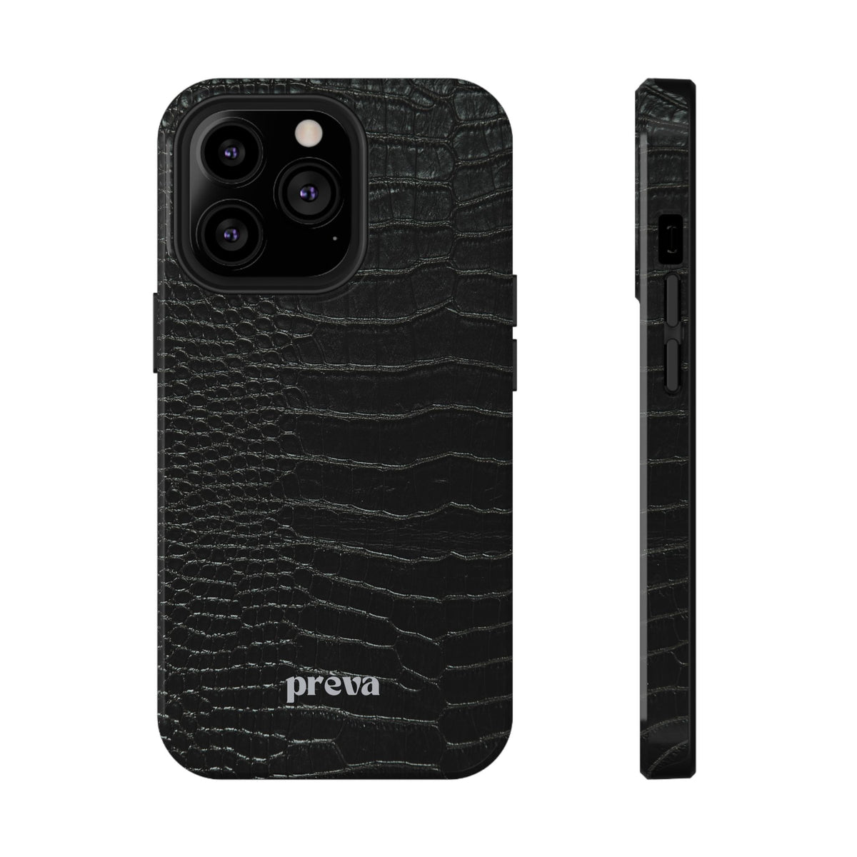 Black Croc Phone Case