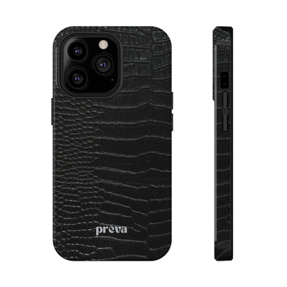 Black Croc Phone Case