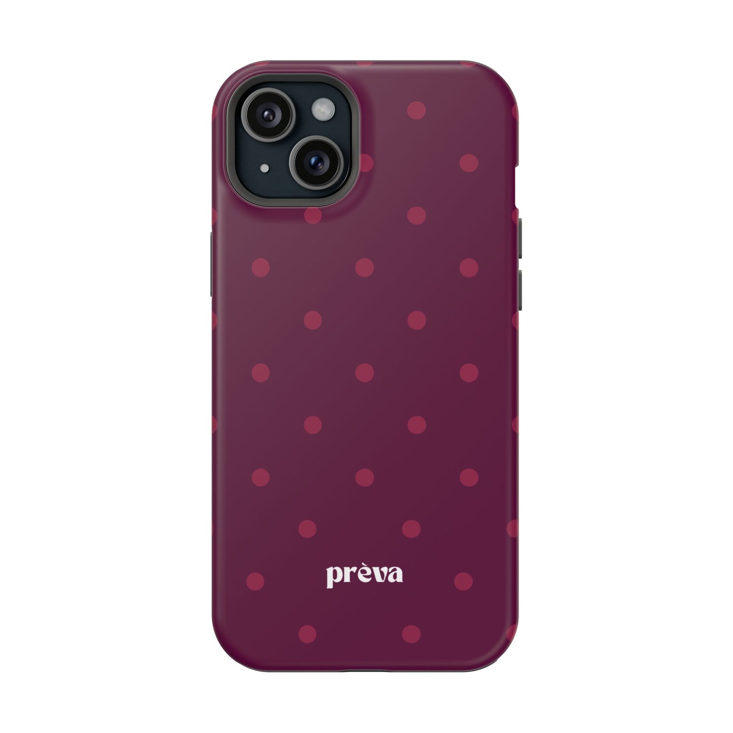 Maroon Polka Dots Phone Case