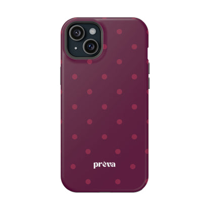 Maroon Polka Dots Phone Case