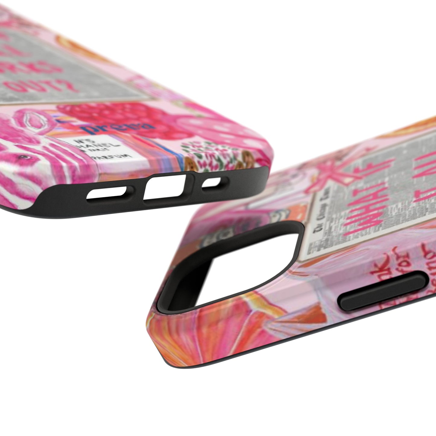 Pink "What If It All Works Out?" Collage Phone Case