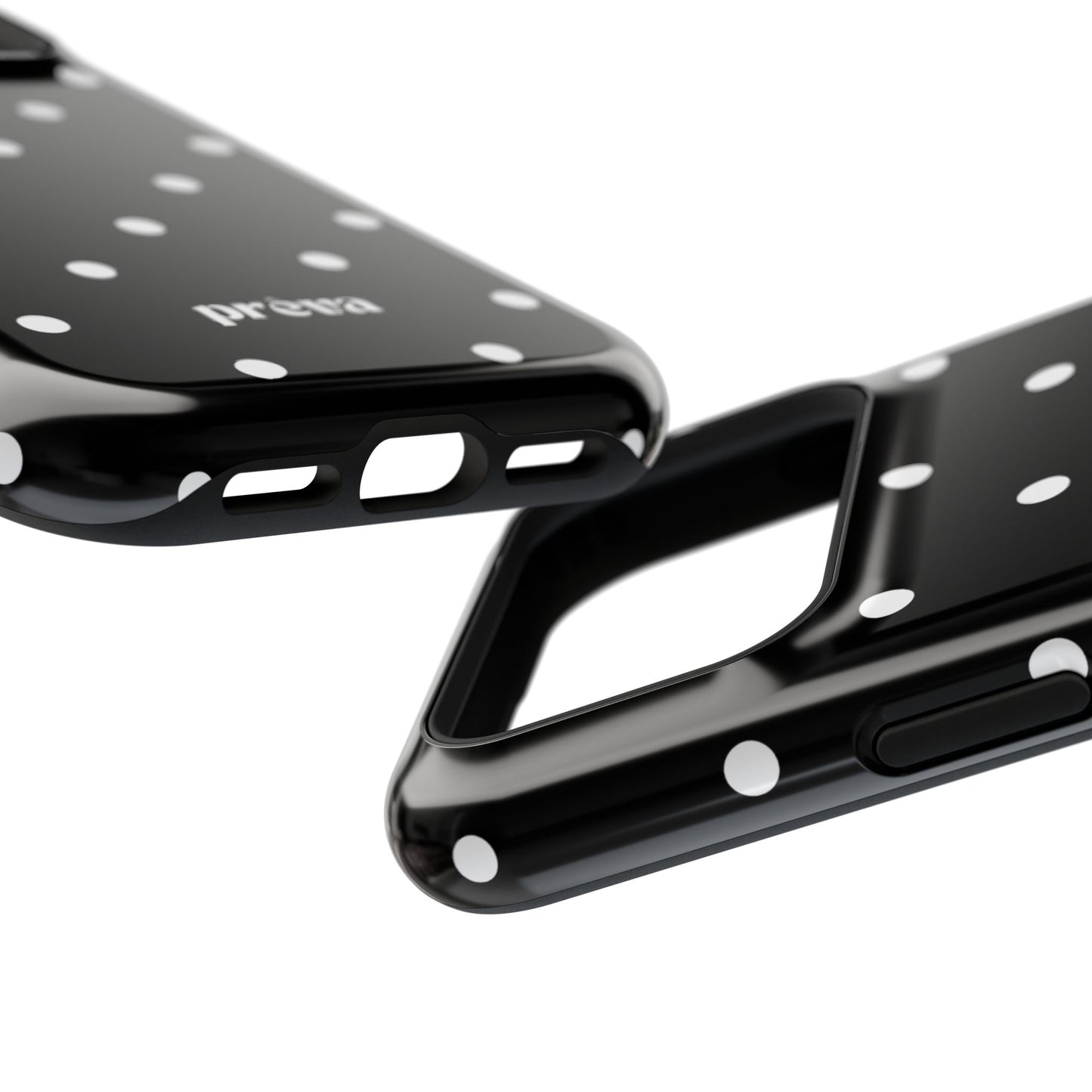 Black with White Polka Dots Phone Case