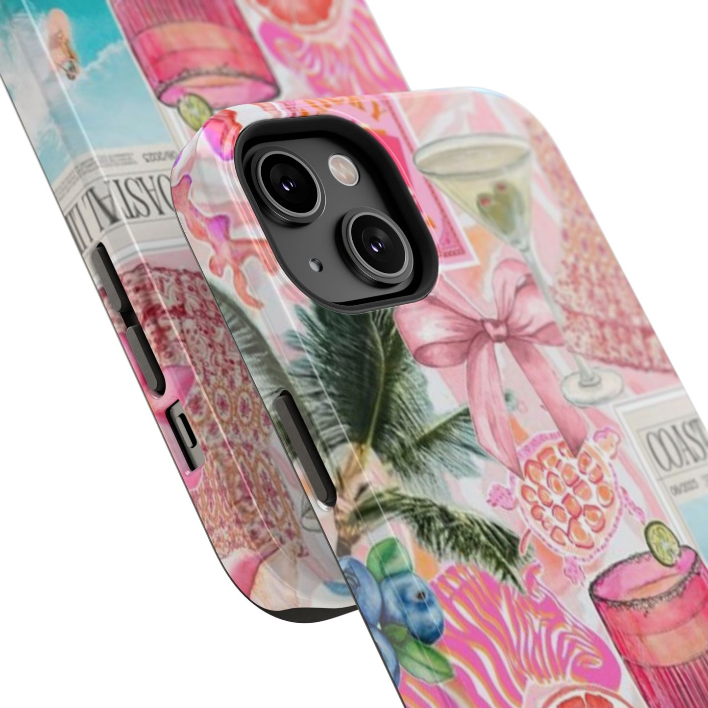 Pink Cocktail Collage Phone Case