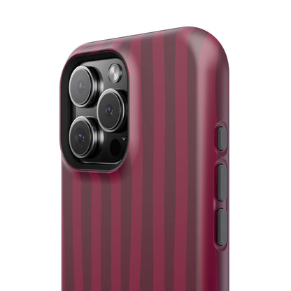 Burgandy Stripes x Ava Dudderar Phone Case