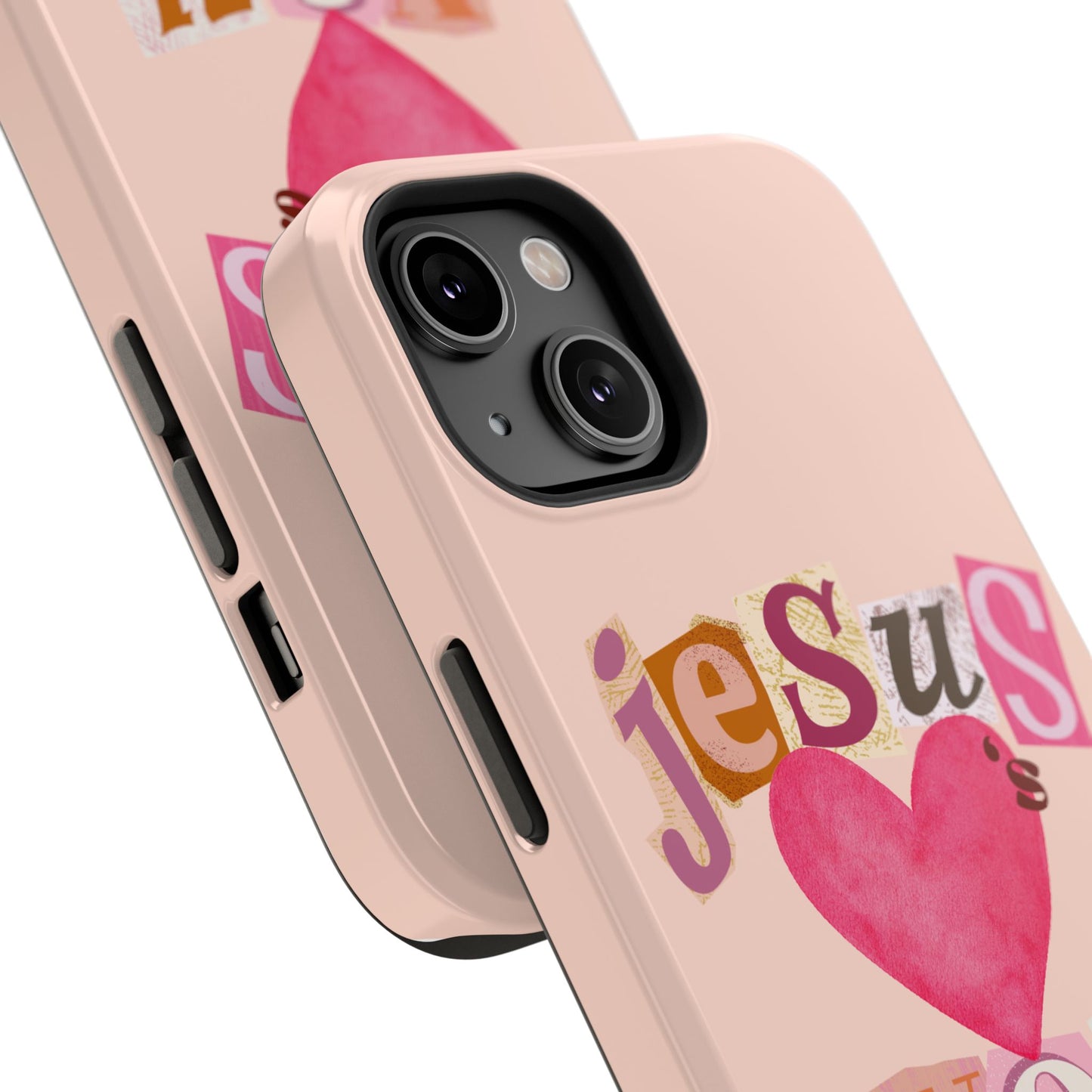 Pink Jesus Loves You Phone Case