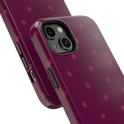 Maroon Polka Dots Phone Case